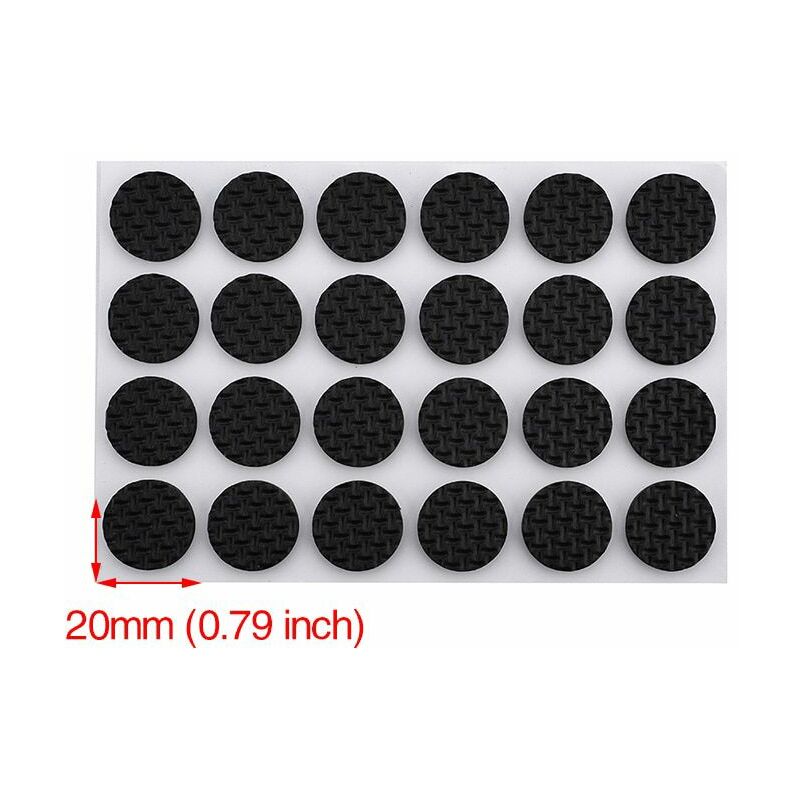 Image of Stickerslab - Gommini adesivi per mobili cuscinetti sottosedie salva-pavimento varie misure Packaging - 48 pcs (circolare 20mm)