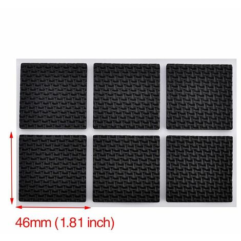 Gommini adesivi per mobili cuscinetti sottosedie salva-pavimento varie misure Packaging - 12 pcs (quadrati 46mm)