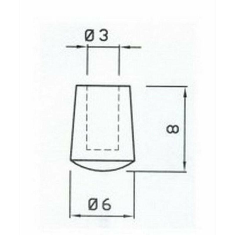 Image of Eurostore07 - gommino antigraffio per griglia cucina gas 4 pz ariston indesit cod P0004