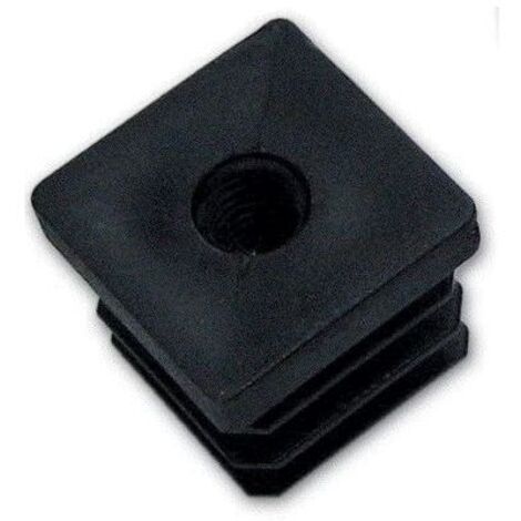 Gommino Interno Quadro con Filetto 40X40 mm (Puntale) Nero conf. 100 Pz