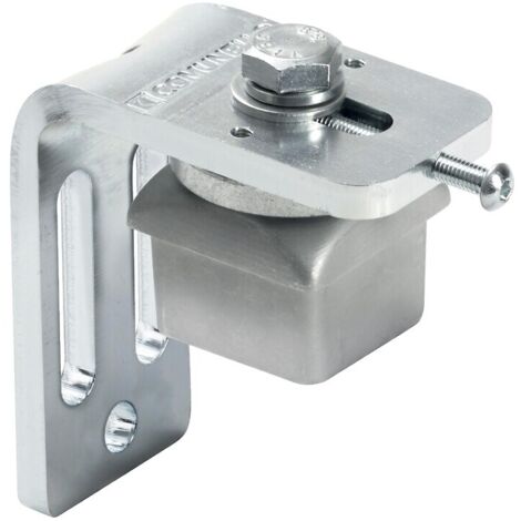 Gond de fixation haut réglable type 85L – Platine équerre avec insert pour tube acier carré 40mm – Charge max 150kg – Lot de 2 – Comunello