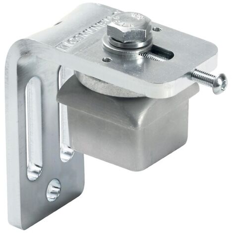 Gond haut réglable sur platine équerre type 85 L avec insert pour tube acier carré de 65 mm B2 - COMMUNELLO