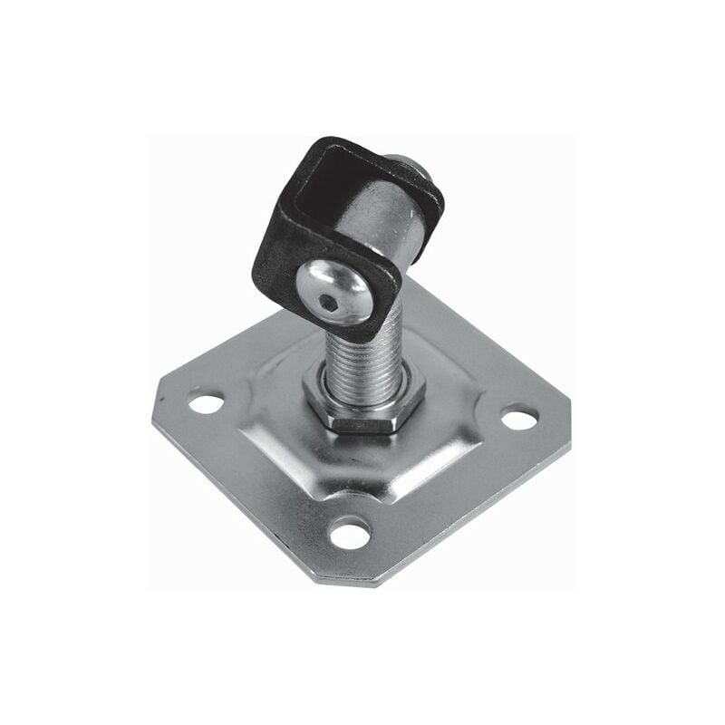 Gond sur platine avec écrou réglable - Filetage M24 - Acier zingué - à visser Deco Fer Forge