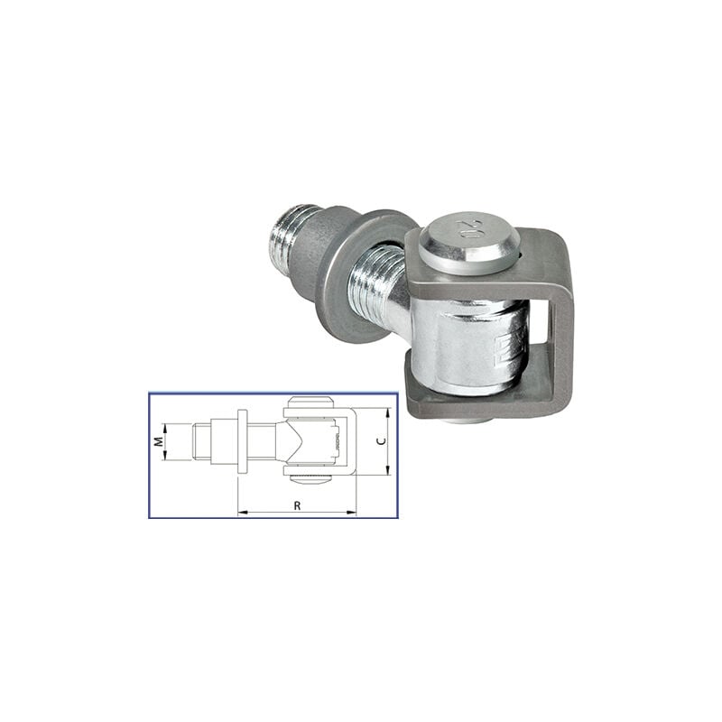 Comunello - charnières filetées pour portails M24 A.120