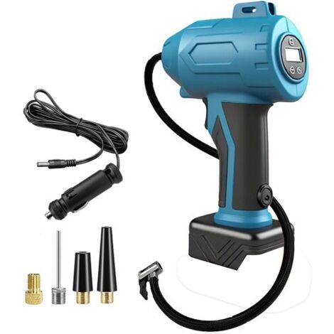 Compressore A Batteria Per Makita 18V - Pompa Aria Portatile Con LED E 3 Ugelli, Per Auto, Moto, Bici E Palloni (senza Batteria)