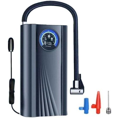 Gonfiatore per pneumatici SHINING HOUSE, pompa elettrica ricaricabile, riduzione del rumore, articoli da viaggio per biciclette, motociclette, scooter, auto, palloni da basket