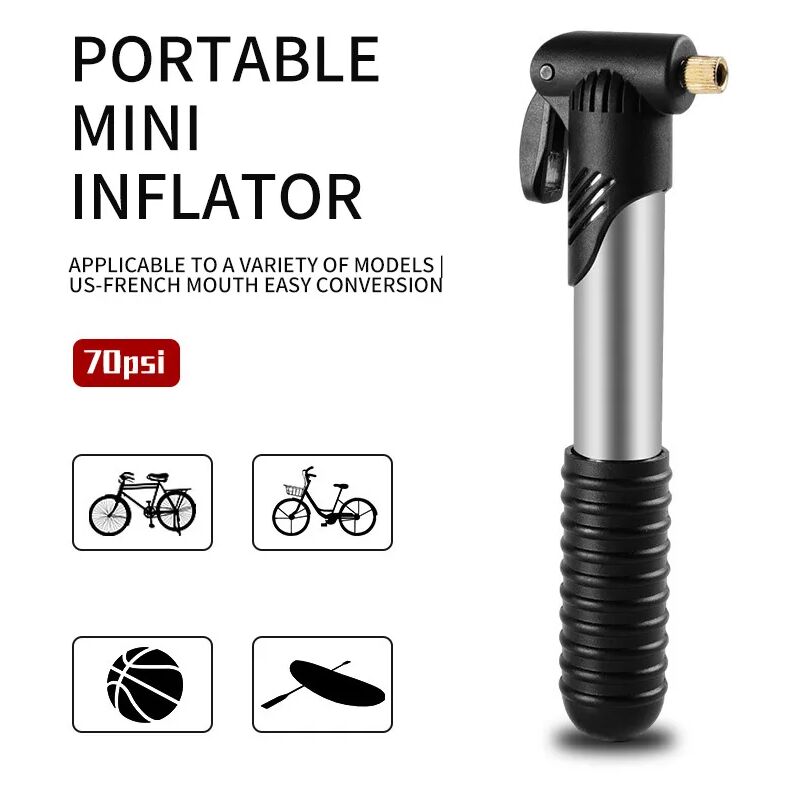 Image of Fortuneville - Gonfiatore portatile per mountain bike, mini gonfiatore per bici da strada, accessori gonfiabili per basket, calcio (1 pezzo)