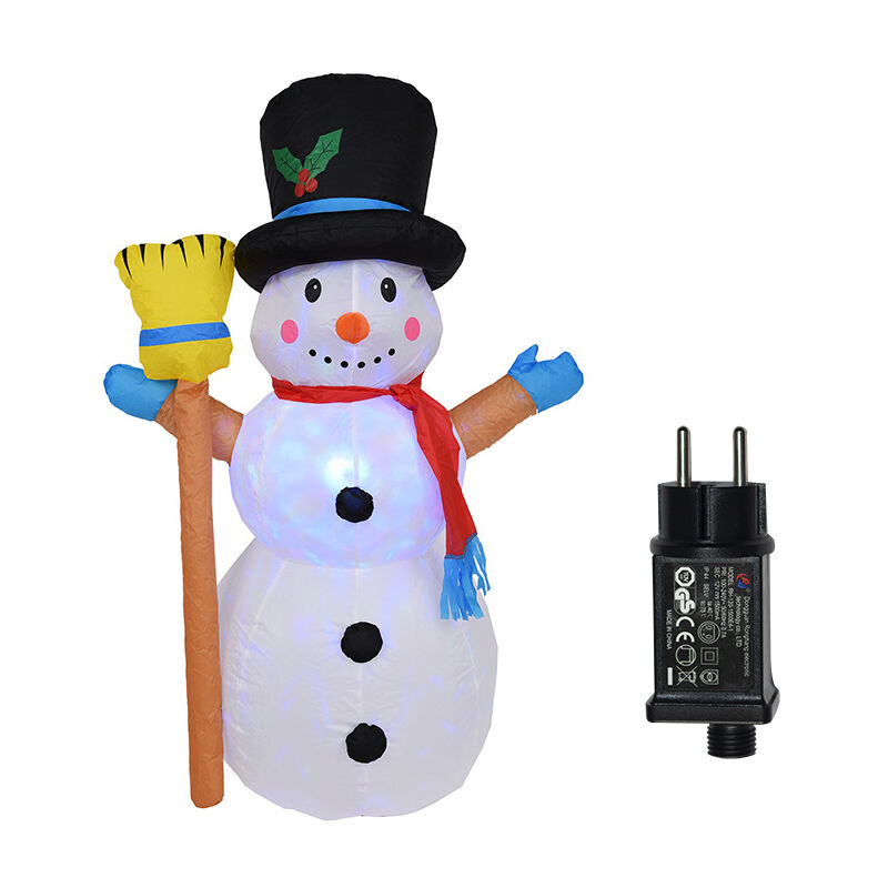 Galozzoit - Gonflable de Noël du Bonhomme de neige modèle lumière du jardin, décoration de Noël Père Noël Gonflable Modèle Rotating Lanterne