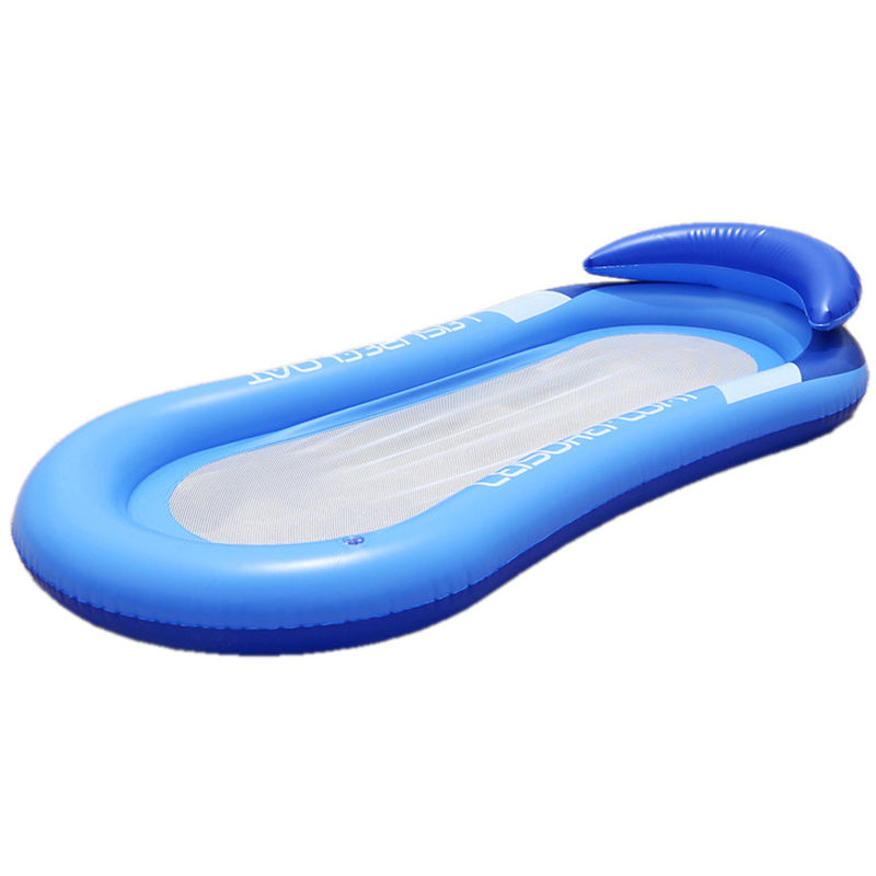 Asupermall - Gonflable Hamac Floatings Ligne Lounges Piscine Lit Pliant Plage Portable Ete Moyen Mesh Piscine D'Eau, Bleu
