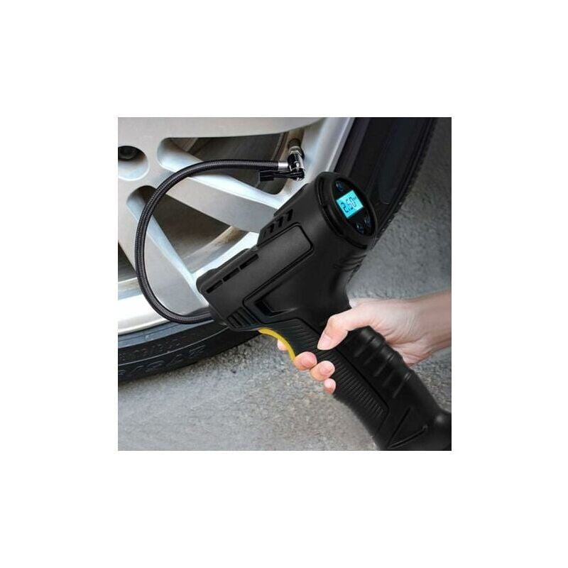 Gonflable Sans Fil Portable Gonfleur de Pneu 120W Compresseur d'Air Pompe de Pneu pour Voitures, Motos, Vélos avec Jauge
