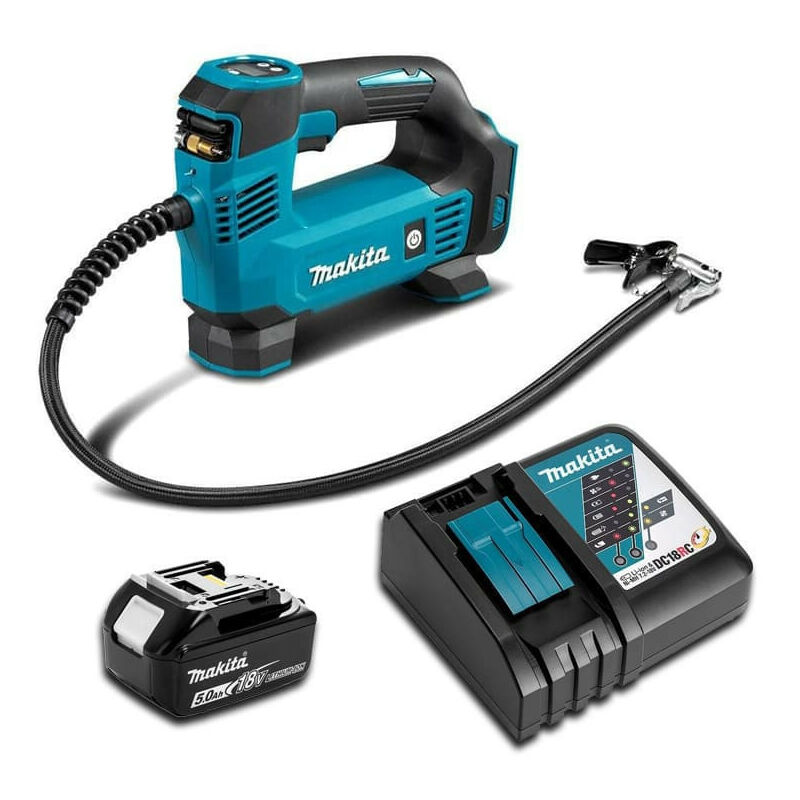 Gonfleur 18V Li-Ion (1x5,0 Ah) avec chargeur rapide Makita DMP180RT
