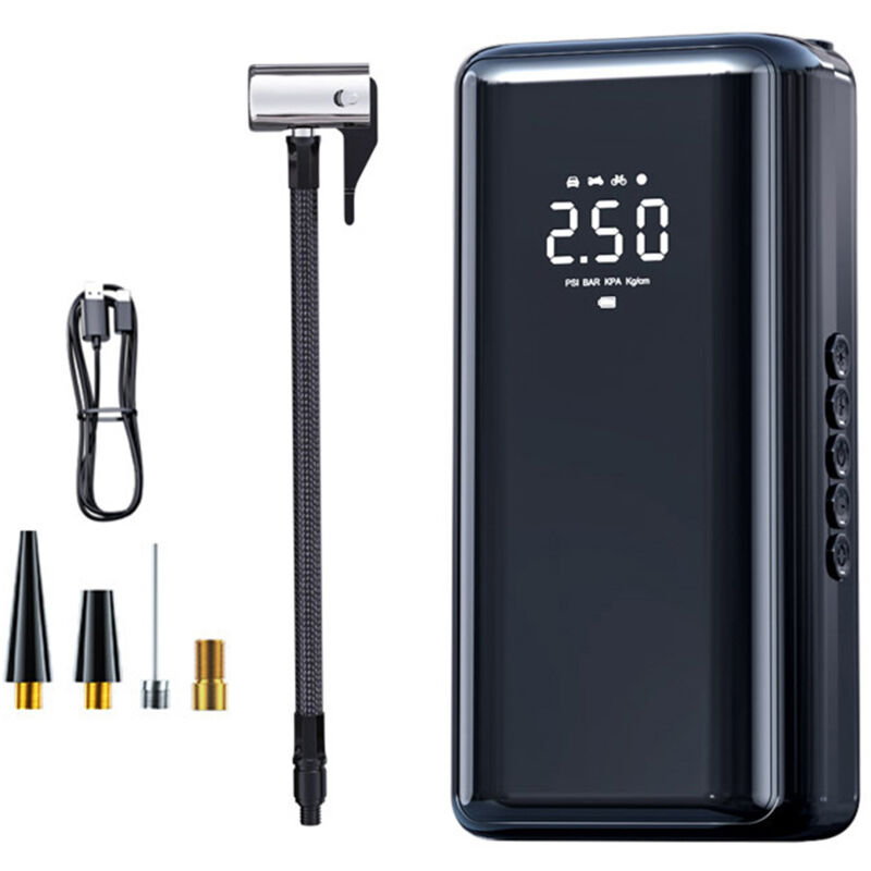 Lifcausal - Gonfleur de pneu Compresseur d'air portable 150PSI 4500mAh Pompe à air pour pneus de voiture avec lumière led Manomètre de pression des