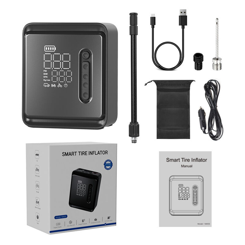 Gonfleur de pneu de voiture, [cylindre M1 3 fois plus rapide] compresseur d'air portable de pompe à air de voiture, gonfleur de pneu de voiture