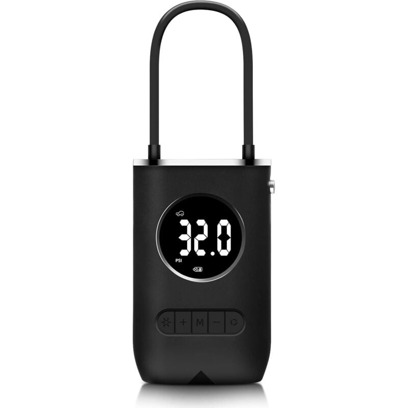 Serbia - Gonfleur de pneu portable sans fil Compresseur d'air de pneu rechargeable 150PSI Pompe à air à arrêt automatique avec lumières led, jauge