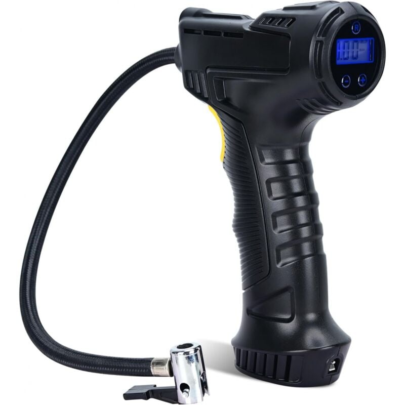 Aiperq - Gonfleur de pneu sans fil, 120 w, compresseur d'air de voiture, pompe de pneu sans fil avec 3 buses de gonflage et éclairage led,