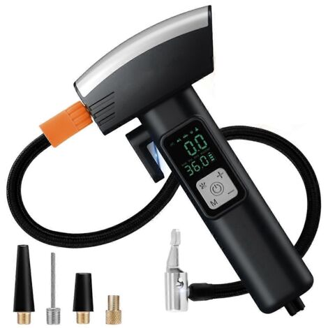 Gonfleur de pneus 6 en 1, compresseur d'air portable, marteau de sécurité