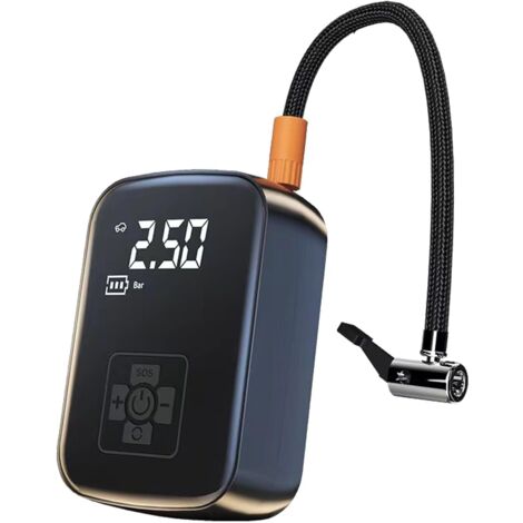 Gonfleur de pneus, compresseur d'air portable, pompe de gonflage de pneus sans fil, pompe à air sans fil avec éclairage LED