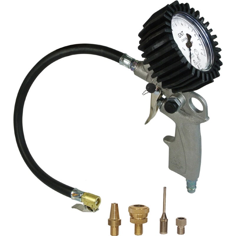 Df Tools - Gonfleur de pneus df equilibre avec tuyau de 37 cm + kit de 4 adaptateurs Vainqueur rapport qualité-prix