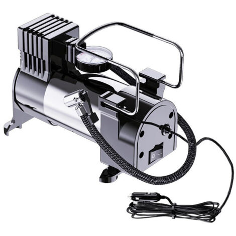 Gonfleur de pneus multifonction portable, compresseur d'air, pompe à air pour pneus de voiture 12 V avec manomètre et système d'alimentation par cylindre
