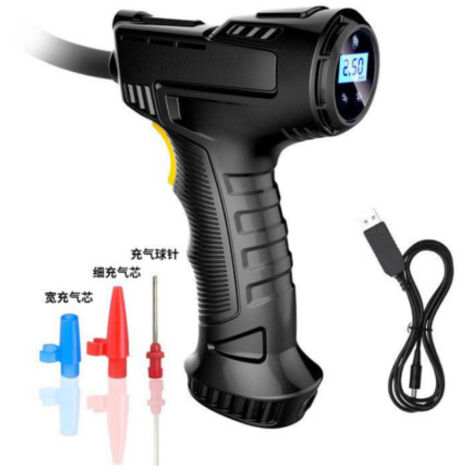 Gonfleur de pneus portable 150 psi avec compresseur infrarouge, pompe de gonflage pour pneus de voiture 12 V, manomètre numérique et lampe LED d'urgence