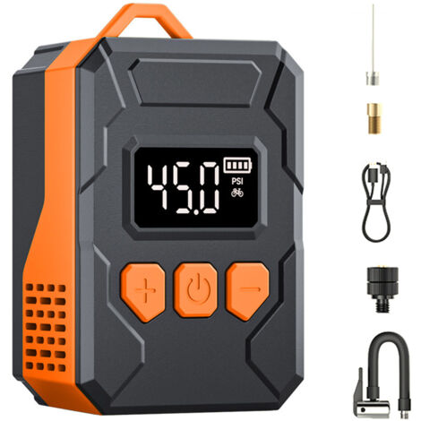 Gonfleur de pneus portable, compresseur d'air 150 PSI, pompe à pneus 500 mAh pour voitures, vélos et motos, ballons