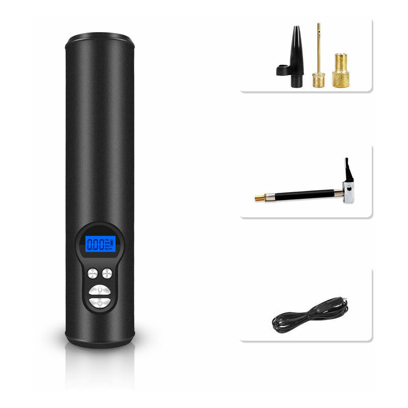 Gonfleur Électrique Sans Fil De Pompe À Air Électrique De Gonfleur De Écran D'affichage À Cristaux Liquides - Pour Des Piscines De Voiture, De Vélos