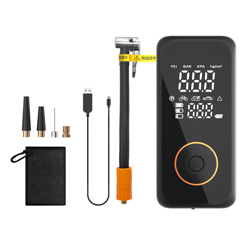 Gonfleur Pneus Voiture Sans Fil, Compresseur à Air Portatif Sans Fil 150 PSI avec LED, Arrêt Automatique, Batterie Rechargeable 6000mAh, Mini Pompe à