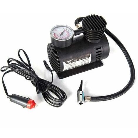 Gonfleur,Voiture Mini pompe de gonflage électrique Portable pneu gonfleur d'air 300PSI Auto compresseur pompe pour voiture moto basket-ball