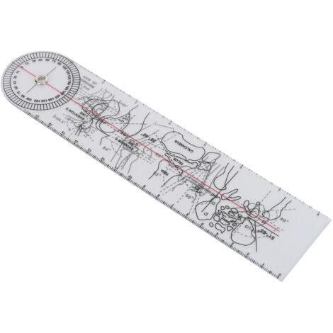 Goniomètre Vertébral en Plastique Transparent pour Mesure Angulaire en Kinésithérapie