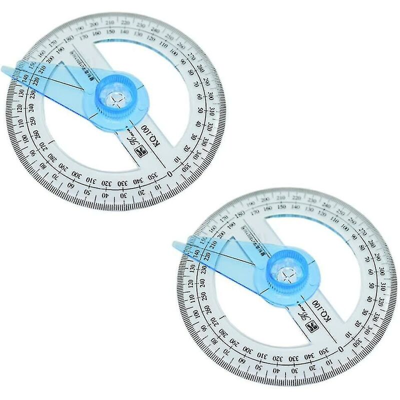 Goniometro a 360 gradi in plastica da 2 pezzi con