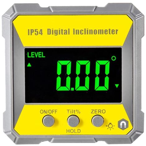 Goniometro digitale inclinometrico IP54 4X90 gradi - Goniometro per illuminazione, misuratore di pendenza, goniometro elettronico magnetico
