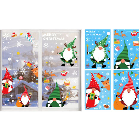 Gonks PVC reusable Christmas Window Stickers