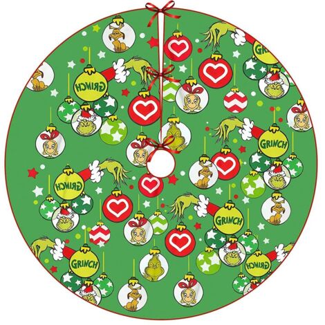Gonna per albero di Natale da 90 cm - Grande base per albero, tappetino decorativo natalizio per feste al chiuso e all'aperto