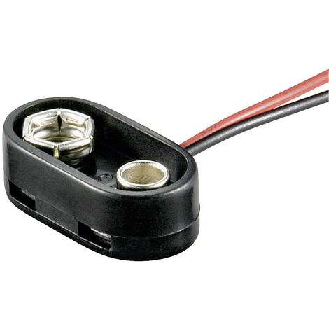 Goobay 10882 Batterieclip 1x 9 V Block Druckknopfanschluss (L x B x H) 26 x 13 x 8 mm