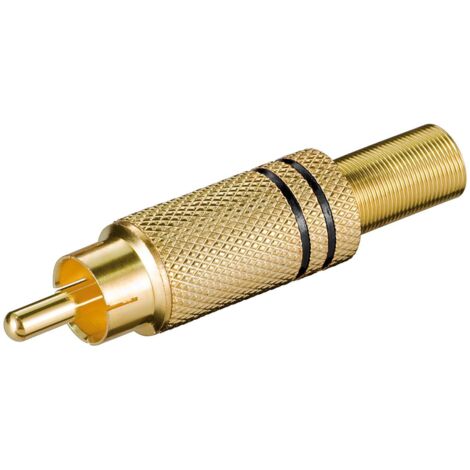 Goobay 11281 cavo di collegamento RCA Nero, Oro
