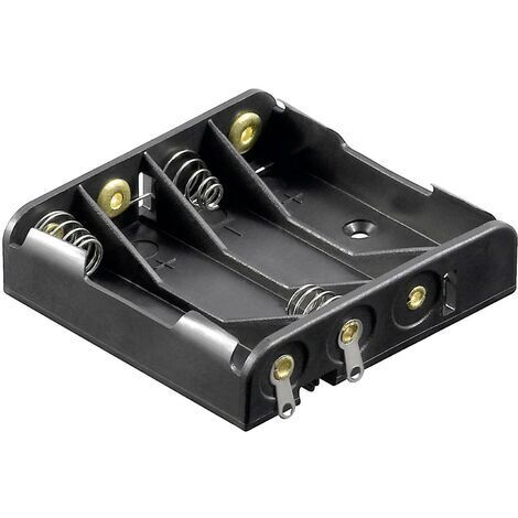 Goobay 12468 Batteriehalter 4x Micro (AAA) Lötanschluss (L x B x H) 52 x 49 x 13 mm