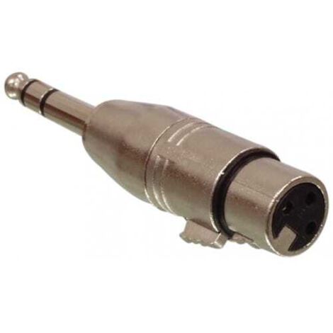 Goobay 27514 cambiador de género para cable XLR 6.35 mm Acero inoxidable
