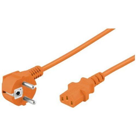 Goobay 2m Power - Cable (2 m, Macho/Hembra, Naranja)