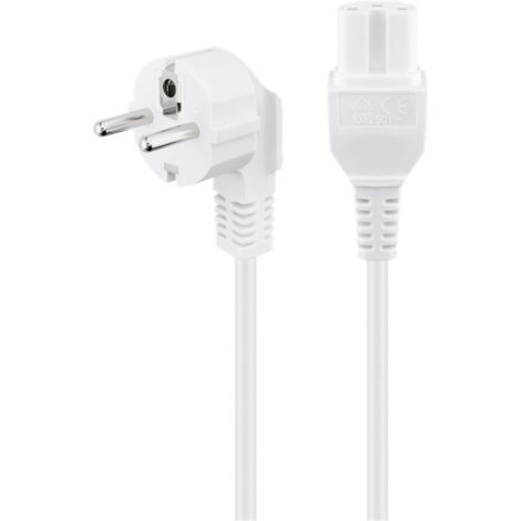 Goobay 30370 cable de transmisión Blanco 2 m Enchufe tipo F C15 acoplador
