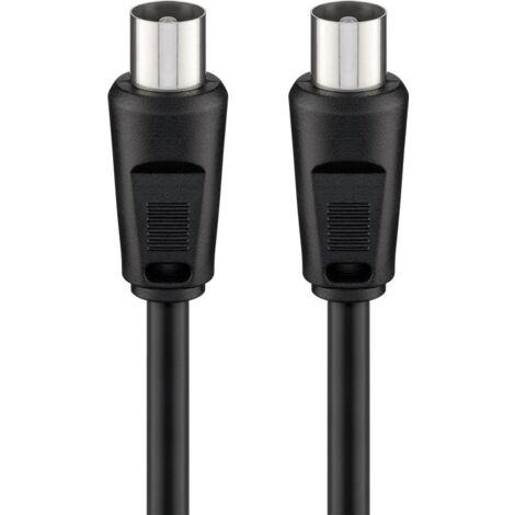 Goobay 3m RJ-11 Cable cable telefónico Negro - Cable para teléfonos fijos (3 m, RJ-11, RJ-11, Negro, Macho/Macho)