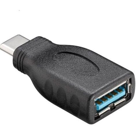 Goobay 45395 cambiador de género para cable USB-C USB-A Negro