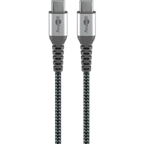 Goobay 49301 cable USB USB 2.0 0,5 m USB C Negro, Gris