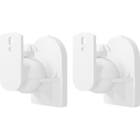 goobay 49394 Soporte de Pared para Altavoces Universal, Giratorio/inclinable para Altavoces de hasta 3,5 kg, Blanco