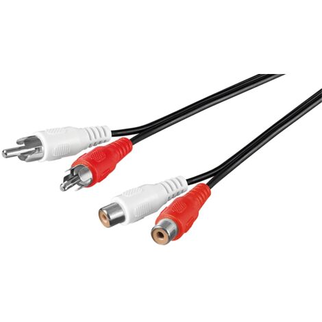 Goobay 50025 cable de audio 1,5 m 2 x RCA Negro