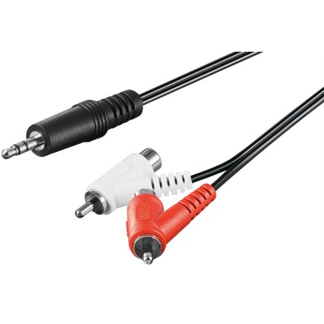 Goobay 50213 cable de audio 1,5 m 3,5mm 2 x RCA Negro, Rojo, Blanco