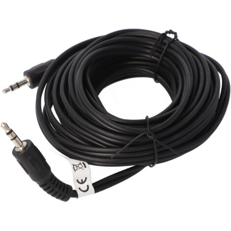 Goobay 50430 Audiokabel 5 m 3,5mm Schwarz - Audiokabel (3,5mm, Stecker, 3,5mm, Stecker, 5 m, Schwarz)