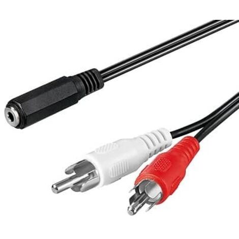 Goobay 50442 cable de audio 1,4 m 3,5mm 2 x RCA Negro, Rojo, Blanco