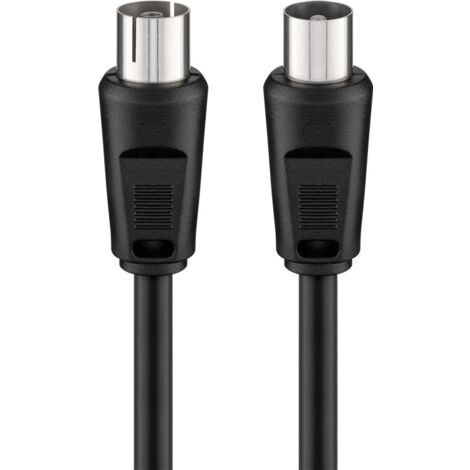 Goobay 50913 - Cable coaxial (IEC, IEC, 20 m, Macho/Hembra, Negro)