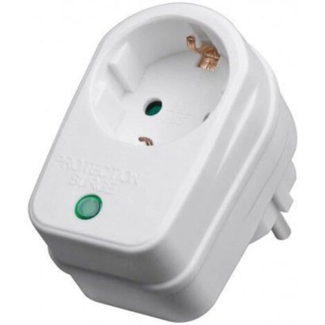 Goobay 51270 Presa Schuko con Protezione da Sovratensione e Fulmini 230V 16A Bianca