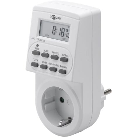 Goobay 51277 contador eléctrico Blanco Programador eléctrico diario/semanal